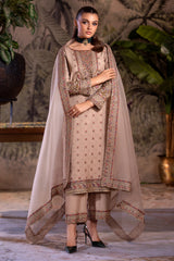 3-PC Embroidered Organza Shirt with Embroidered Organza Dupatta and Trouser CMA-4-0050 Cheku