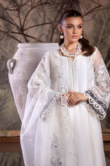 3-PC Embroidered Organza Shirt with Dupatta and Trouser CMA-4-0040