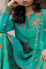 3-PC Embroidered Raw-Silk Suit CMA-5-242