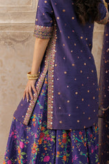 3-PC Embroidered Raw-Silk Suit CMA-5-040