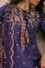 3-PC Embroidered Raw-Silk Suit CMA-5-040