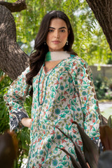 3-PC  Printed Lawn Suit CP6-27 PSOK