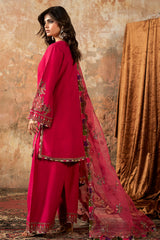 3-PC Embroidered  Raw Silk CMA-6-138