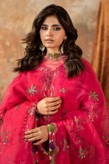 3-PC Embroidered  Raw Silk CMA-6-138
