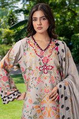 3-PC  Printed Lawn Suit CP6-25 PSOK