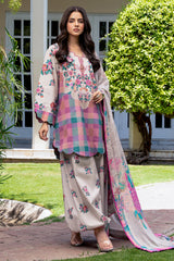 3-PC  Printed Lawn Suit CP6-23 PSOK