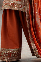 3-PC Embroidered Chiffon Suit  CMA-6-223