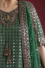 3-PC Embroidered Raw-Silk Suit CMA-6-238
