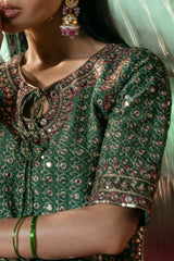 3-PC Embroidered Raw-Silk Suit CMA-6-238