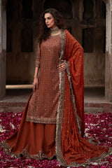 3-PC Embroidered Chiffon Suit  CMA-6-222