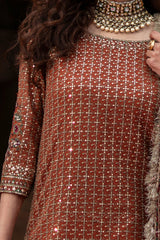 3-PC Embroidered Chiffon Suit  CMA-6-222