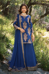 3-PC Stitched Embroidered Raw Silk CMA-6-440