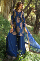 3-PC Stitched Embroidered Raw Silk CMA-6-440