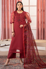 3-PC Embroidered Raw-Silk Suit CMA-5-119