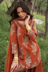 3-PC Embroidered Raw Silk CMA-6-441