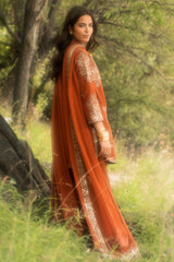 3-PC Embroidered Raw Silk CMA-6-441