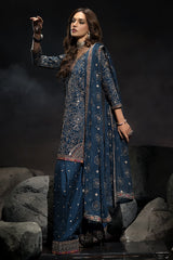 3-PC Embroidered Raw-Silk Suit CMA-4-118