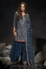 3-PC Embroidered Raw-Silk Suit CMA-4-118