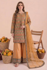 3-PC Stitched Embroidered CMA-6-473