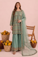 3-PC Stitched Embroidered CMA-6-474