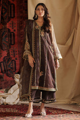 3-PC Embroidered Organza Shirt with Embroidered Organza Dupatta and Trouser CMA-4-089