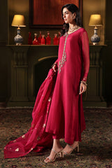 3-PC Embroidered Organza Shirt with Dupatta and Trouser CMA-4-0043