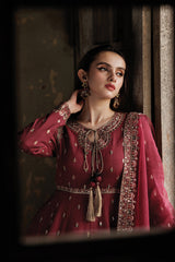 3-PC Embroidered Raw-Silk Shirt with Embroidered Organza Dupatta and Trouser CMA-4-088