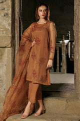 3-PC Embroidered Organza Suit CMA-4-091