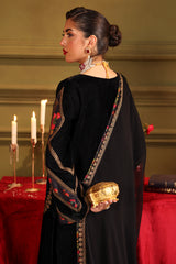 3-PC Embroidered Velvet Shirt with Embroidered Chiffon Dupatta and Trouser VVT4-02