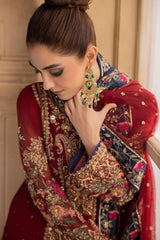 3-Pc Premium Luxury Handwork Chiffon with Premium Embroidered Dupatta Suit DJW4-02 P