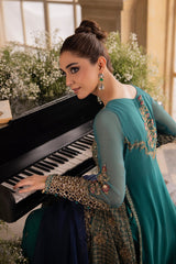 3-Pc Premium Luxury Handwork Chiffon with Premium Embroidered Dupatta Suit DJW4-07 P