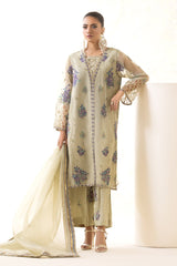 3-PC Embroidered Organza Shirt with Embroidered Organza Dupatta and Trouser CMA-4-0024