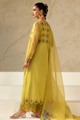 3-PC Embroidered Organza Shirt with Embroidered Organza Dupatta and Trouser CMA-4-0033