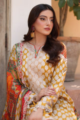3-PC Stitched Embroidered Lawn  Collection RN6-09 PSOK
