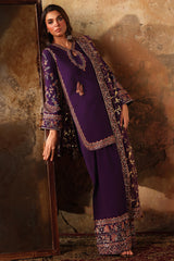 3-PC Embroidered Raw-Silk Suit CMA-5-049