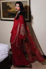 3-PC Embroidered Raw-Silk Suit CMA-5-085