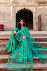 3-PC Embroidered Raw-Silk Suit CMA-5-242
