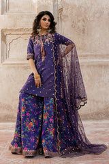 3-PC Embroidered Raw-Silk Suit CMA-5-040