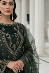 3-PC Embroidered Organza Suit CMA-5-133A