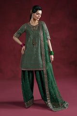 3-PC Embroidered Raw-Silk Suit CMA-6-238