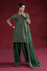 3-PC Embroidered Raw-Silk Suit CMA-6-238
