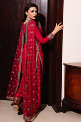 3-PC Embroidered Raw-Silk Suit CMA-5-093A
