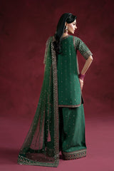 3-PC Embroidered Raw-Silk Suit CMA-6-238