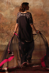 3-PC Embroidered Raw-Silk Suit CMA-5-066