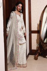 3-PC Embroidered Raw-Silk Suit CMA-5-097