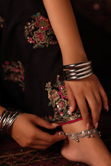 3-PC Embroidered Raw-Silk Suit CMA-5-066