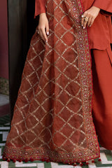 3-PC EMBROIDERED RAW-SILK SUIT CMA-5-140