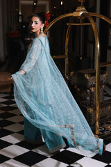3-PC Embroidered Raw-Silk Suit CMA-5-111 Ferozi