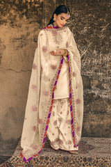 3-PC Embroidered Raw-Silk Suit CMA-5-137 SKIN