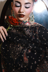 3-PC Embroidered Raw-Silk Suit CMA-5-136A